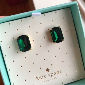 Kate Spade Large Emerald Stud Earrings
